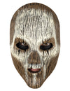 Masque vaudou pour adulte effet bois marron et blanc