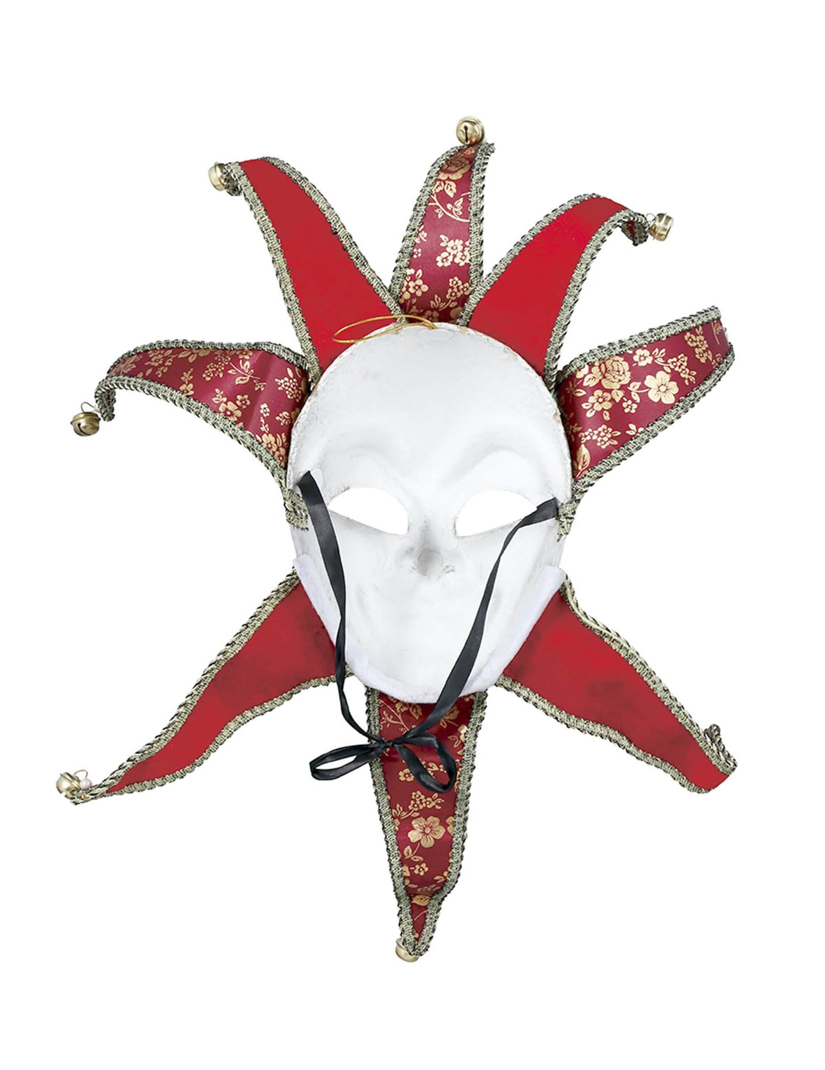 Vue de dos du masque vénitien pour homme rouge et or