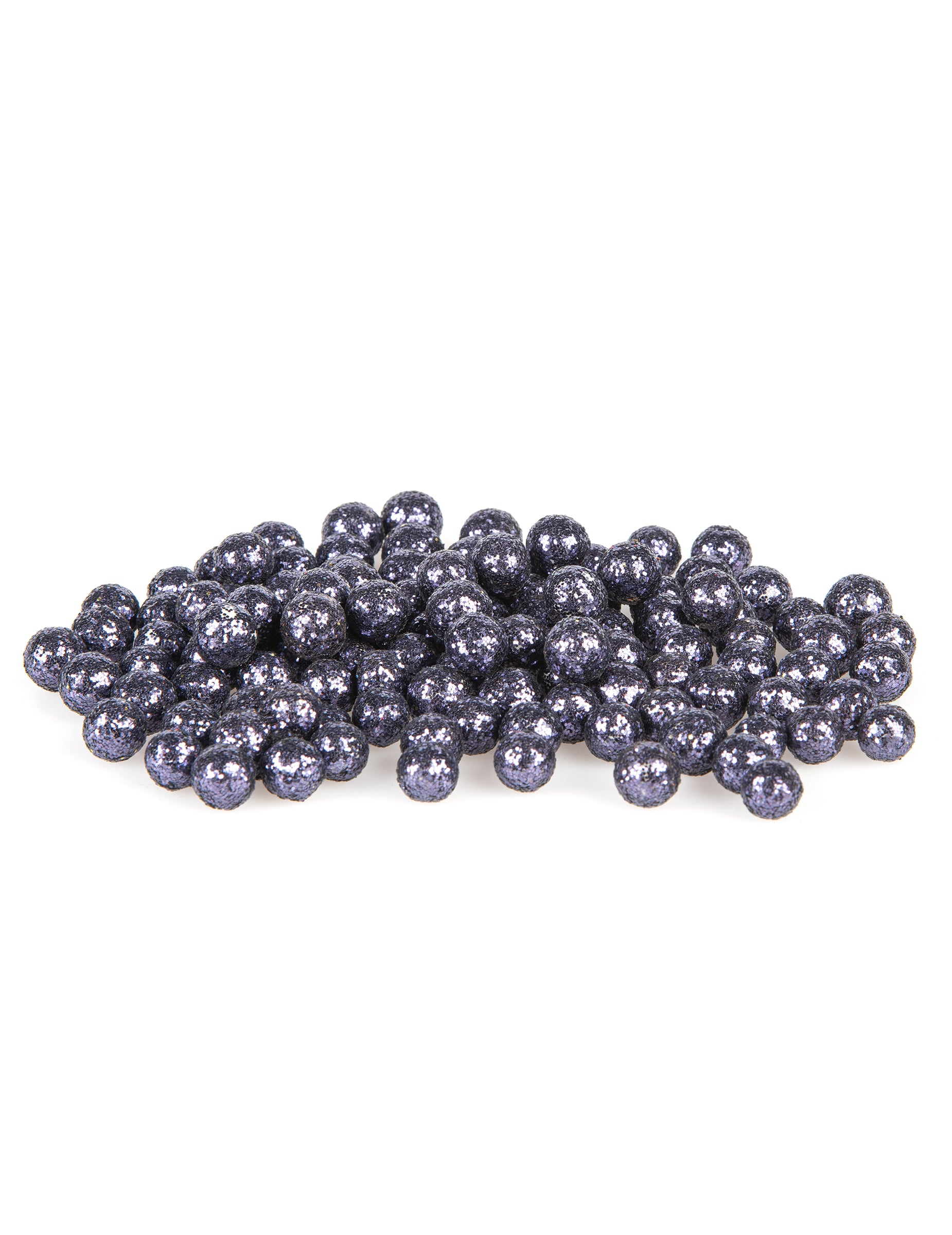 Mini boules pailletées décoration de table bleu marine