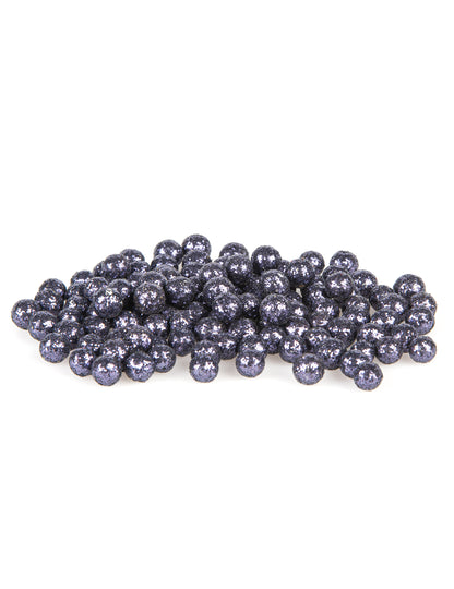 Mini boules pailletées décoration de table bleu marine