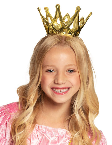 Mini couronne reine pour enfant dorée