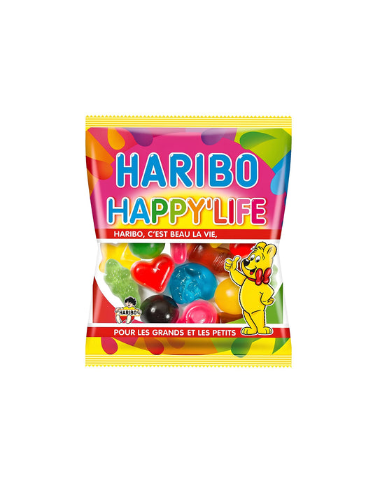 Mini sachet de bonbons Haribo Happy Life pour enfants multicolore