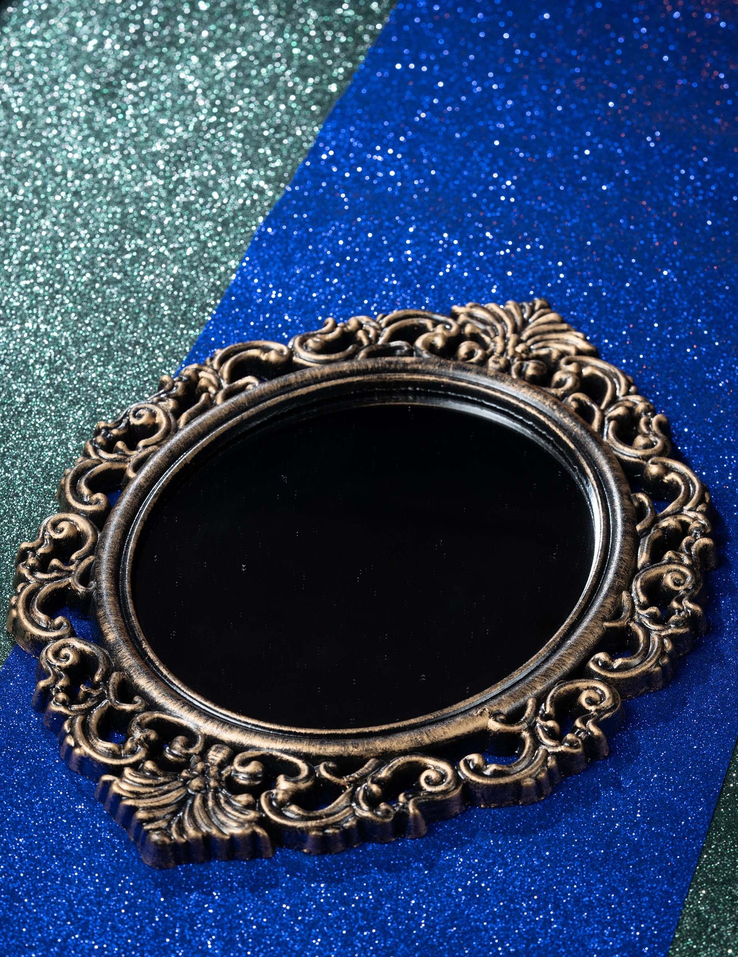 Огледало в черно и античен бронз, 40 см