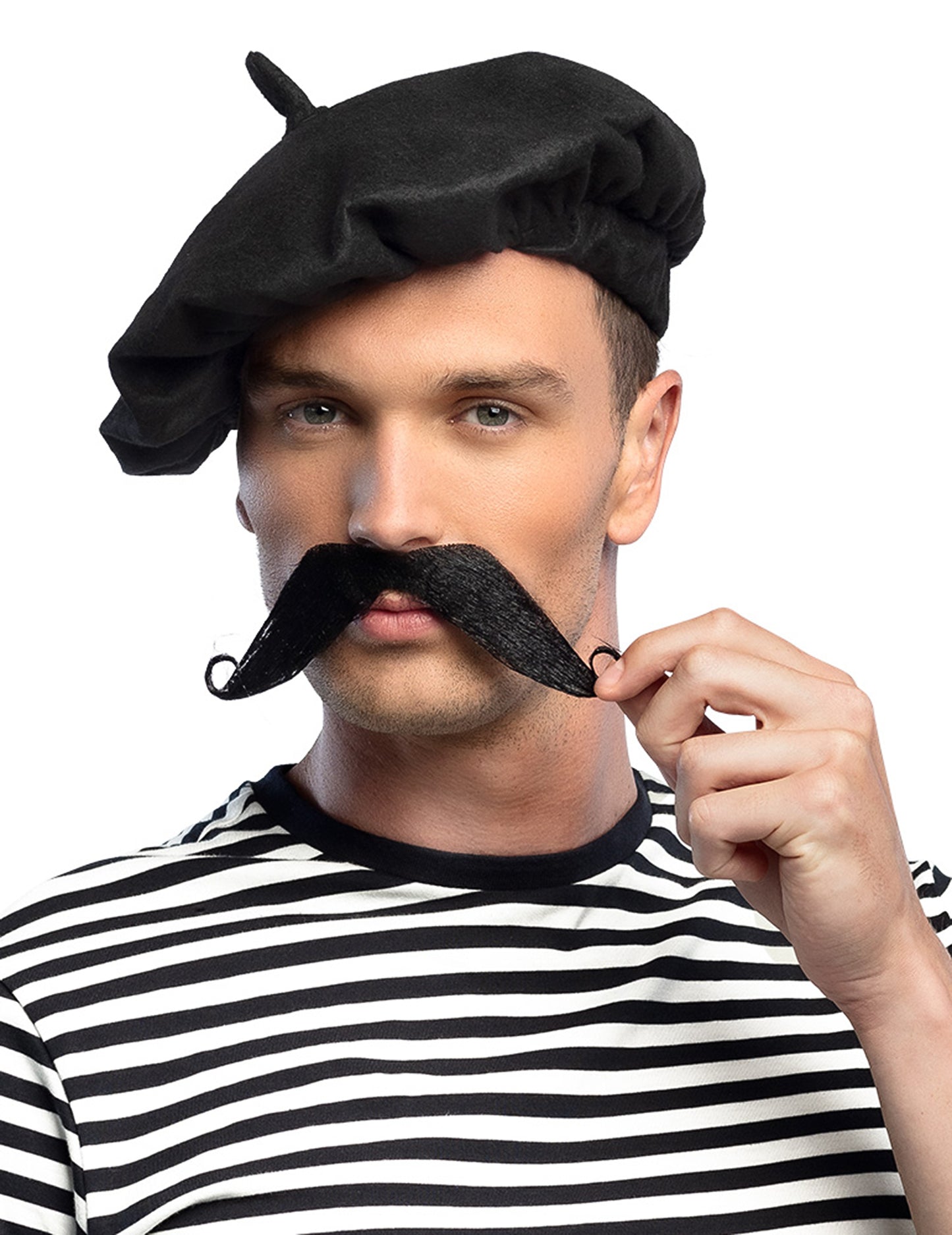 Moustache à la française pour adulte noire