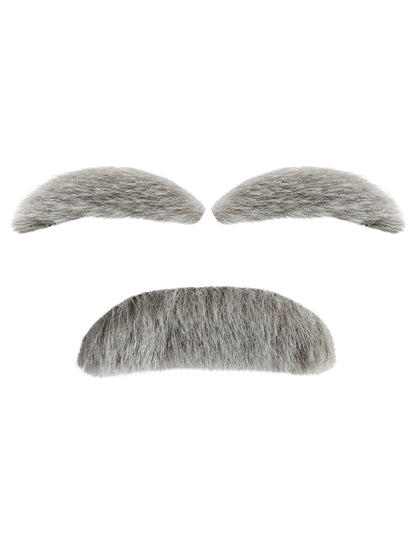 Détail des éléments de la moustache et sourcils de vieillard