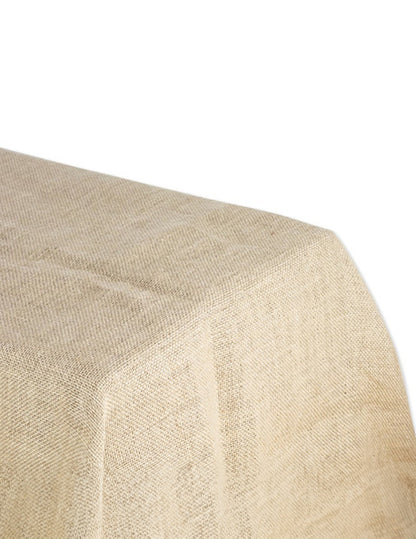 Nappe rectangulaire bohème et naturelle en jute beige