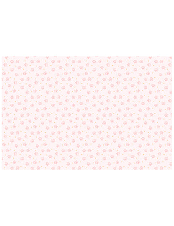 Nappe en papier pattes de chat pour anniversaire rose