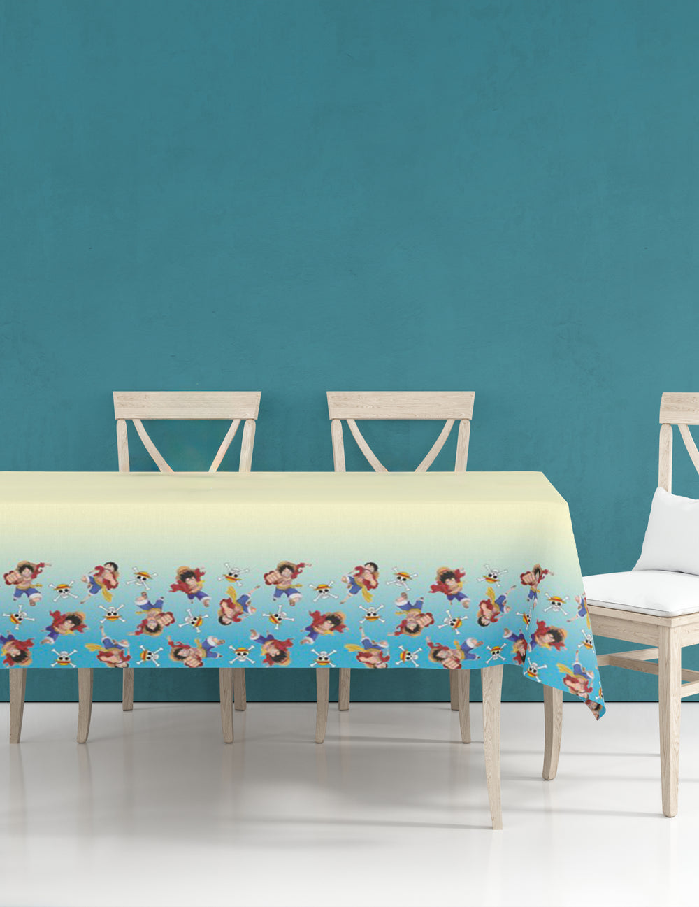Mise en situation de la nappe en papier recyclable One Piece