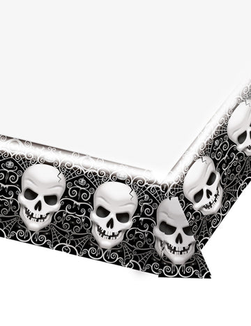 Пластмасова покривка за Хелоуин череп 137 х 259 см