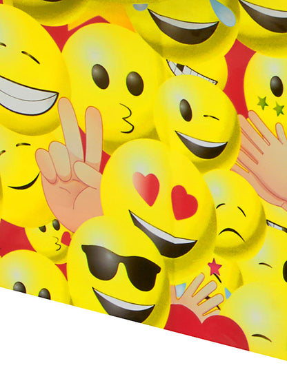 Близък план на емотиконите на пластмасовата покривка Imoji