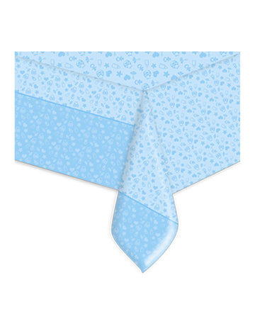 Синя пластмасова покривка за кръщене, 140 x 270 см cm бебешки модели