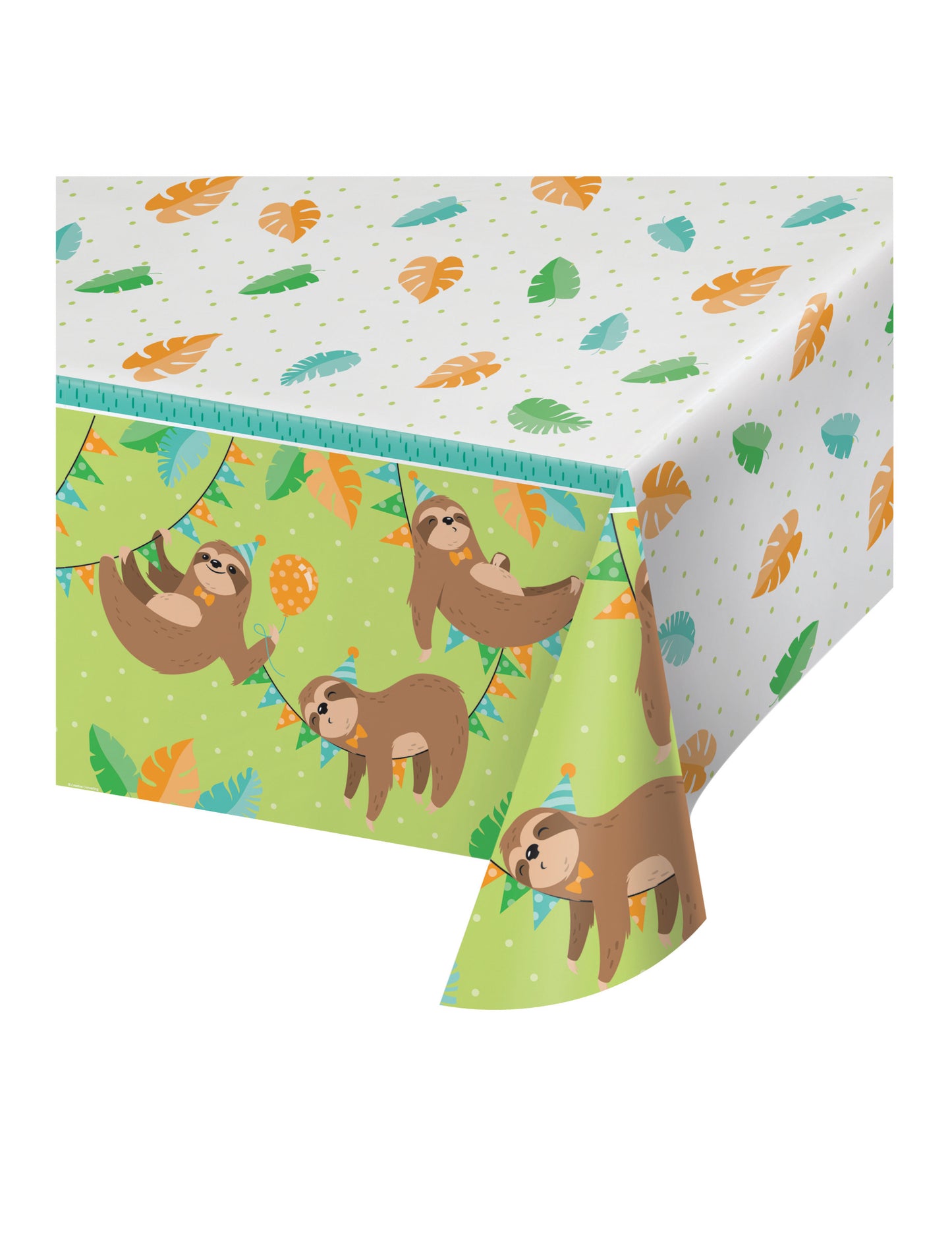 Nappe en plastique paresseux mignon 137 x 259 cm pour anniversaire