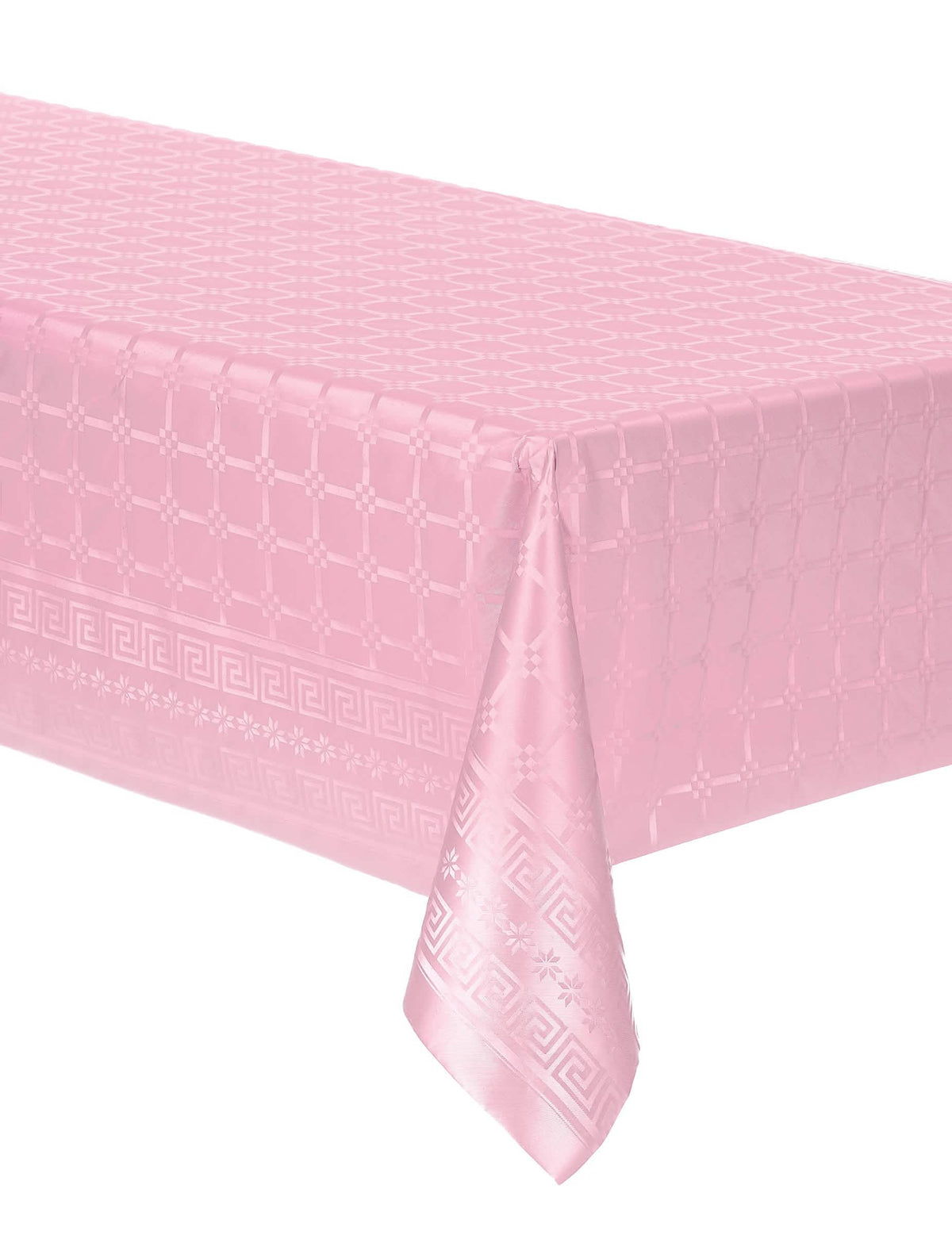 Nappe en rouleau papier damassé rose pastel