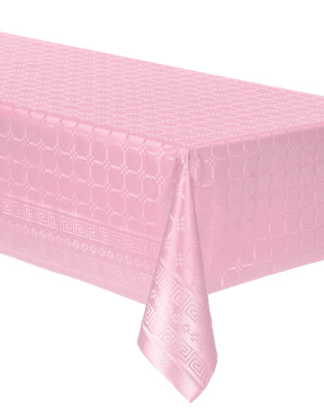 Пастелно розова дамаска хартиена покривка за маса на ролка, ширина 6 м, 120 см cm