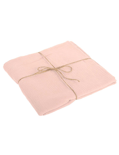 Nappe gaze de coton bohème vieux rose