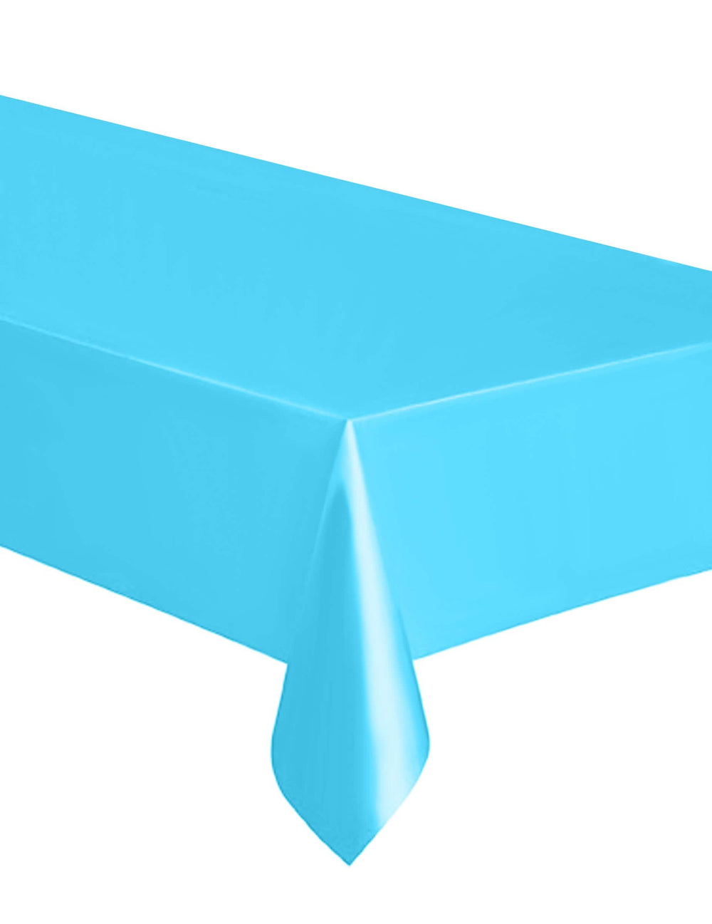 Правоъгълна еднократна пластмасова покривка в пастелно синьо