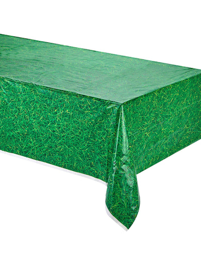 Nappe effet herbe verte en plastique