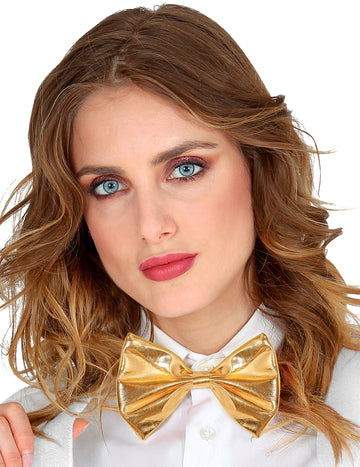 Noeud papillon doré pour adulte métallisé