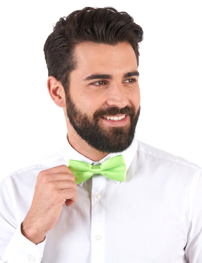 Noeud papillon vert fluo adulte