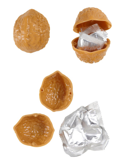 Noix avec préservatif pour adulte marron