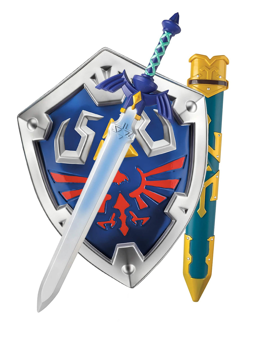 Комплект щит и меч Link Legend of Zelda за дете син и сребърен