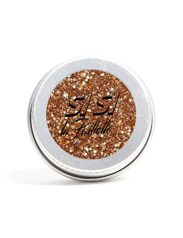 Метален оранжев биоразградим блясък - ако блясъкът