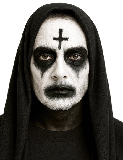 Черно -бяла палитра за грим за Хелоуин