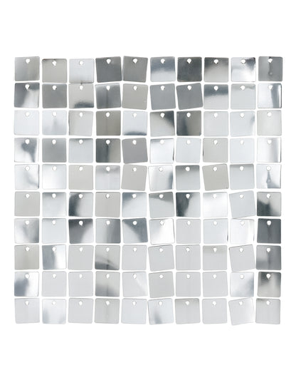 Блестящ сребърен панел със сребърен 30 x 30 cm