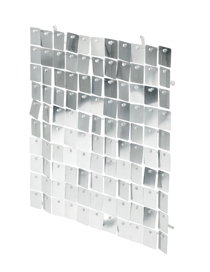 Блестящ сребърен панел със сребърен 30 x 30 cm