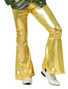 Pantalon disco pour homme or