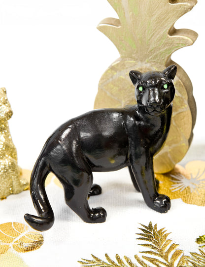 Черна смола пантера 10 cm Декор в стил джунгла