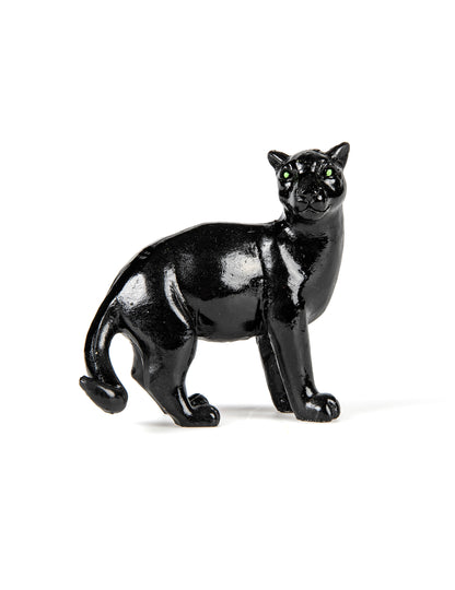 Черна смола пантера 10 cm Декор в стил джунгла