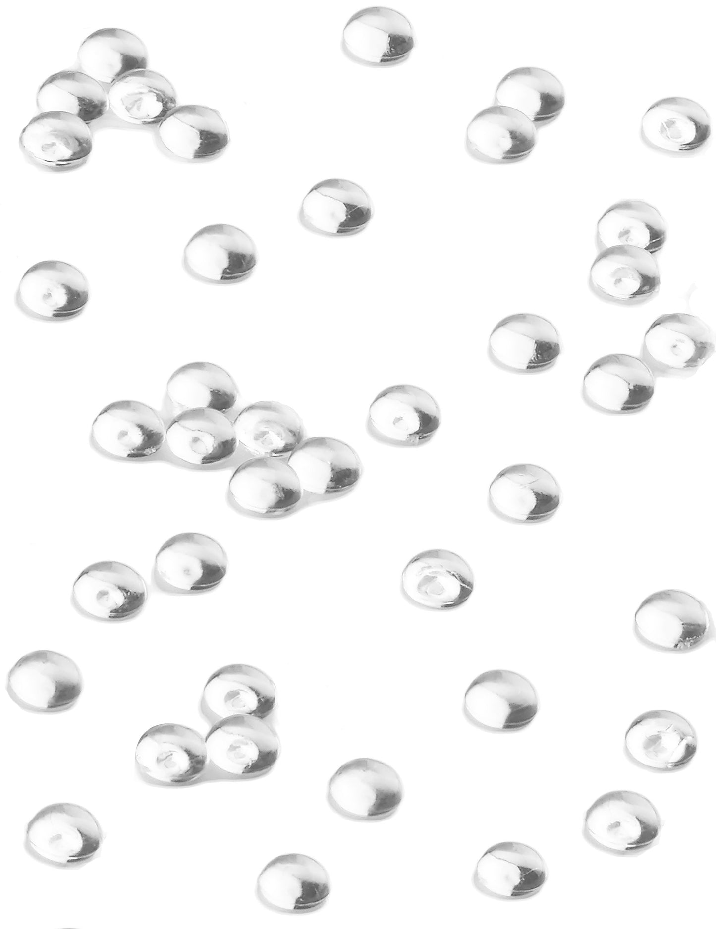 Плоски перли с ефект на дъждовни капки, прозрачни, 80 г 