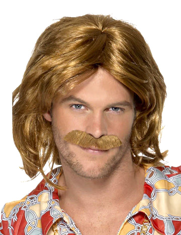 Мъжки ретро перука и мустаци