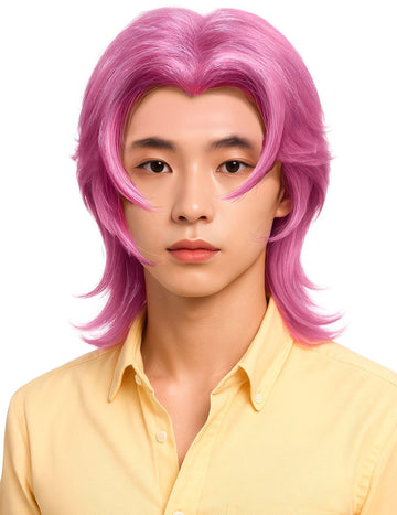 Розова Kpop перука за мъже 