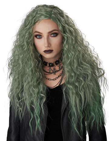 Дълго вълнообразна перука при жените