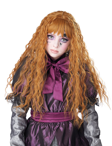 Червени деца с дълга перука с дълги перуки