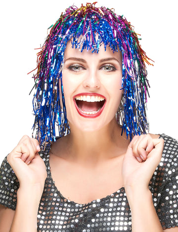 Многоцветна перука за възрастни метали