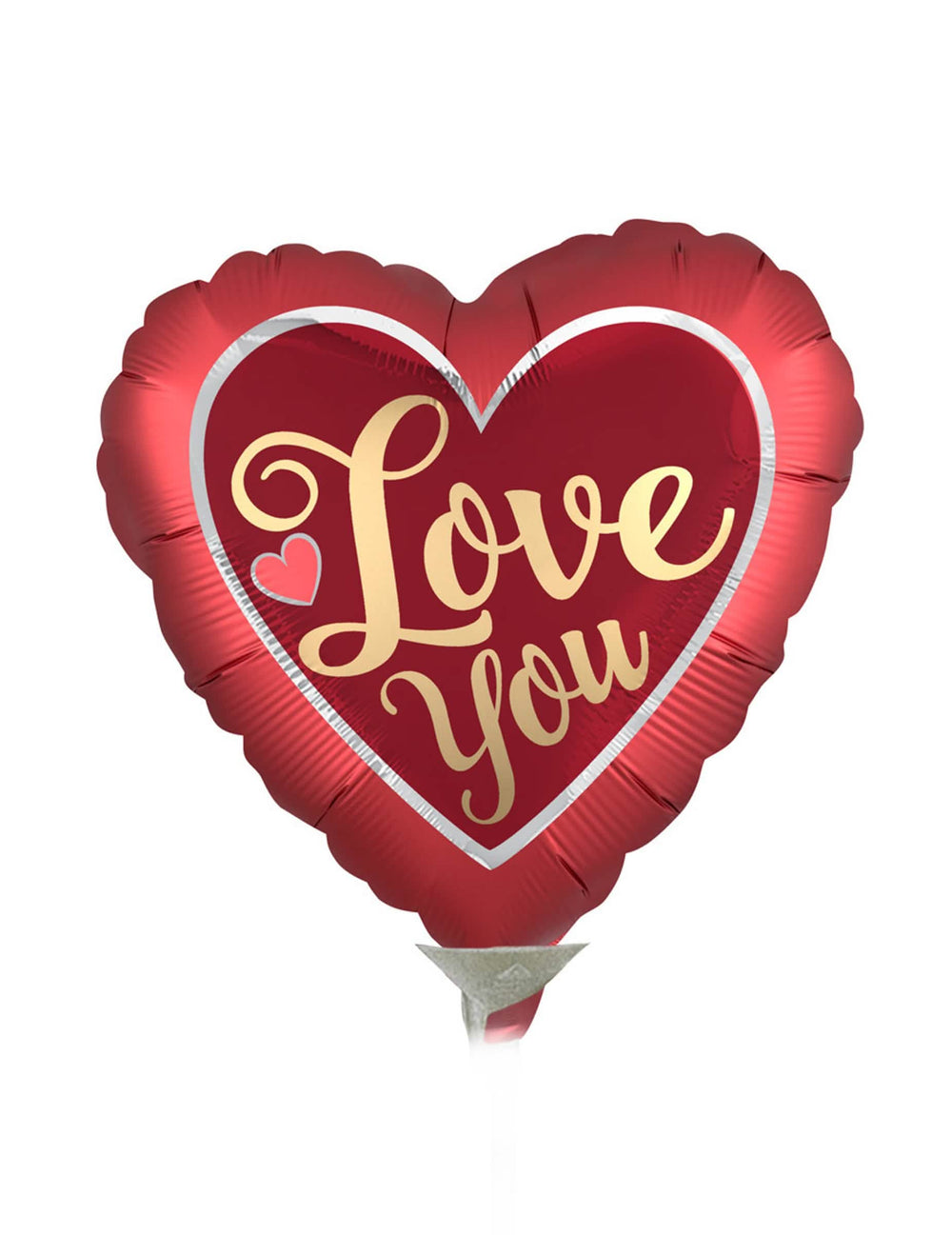 Балон от алуминиево фолио сърце love you червен и златен