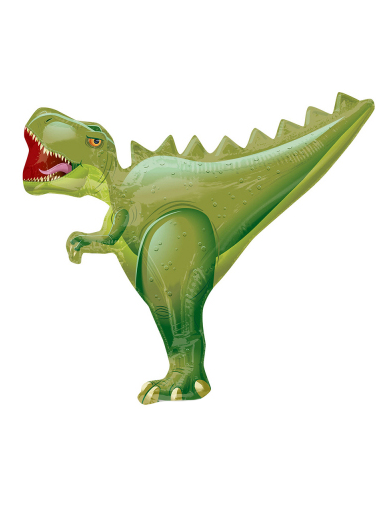 алуминиев балон T-Rex за рожден ден зелен