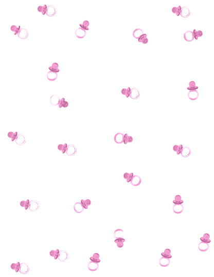 Vue d'ensemble du lot de 18 petites sucettes pour décoration roses transparentes
