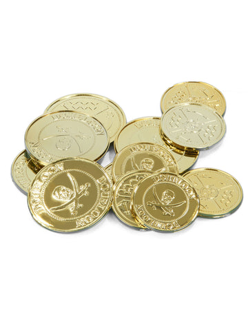 Pièces du trésor pirate pour enfant et adulte dorées
