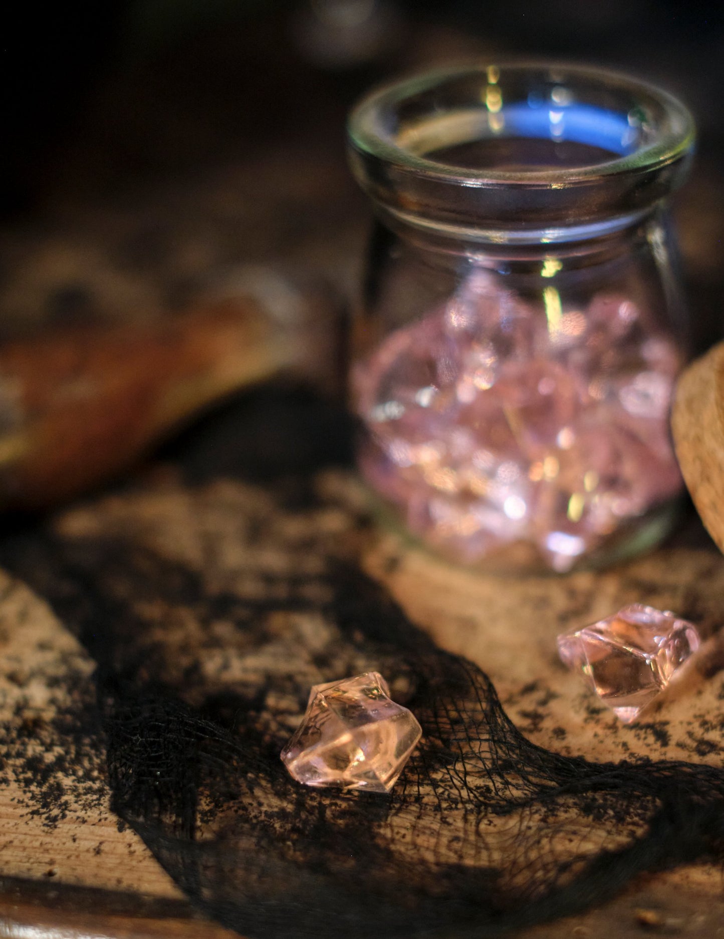 Розов кристален ефект камъни 100 gr