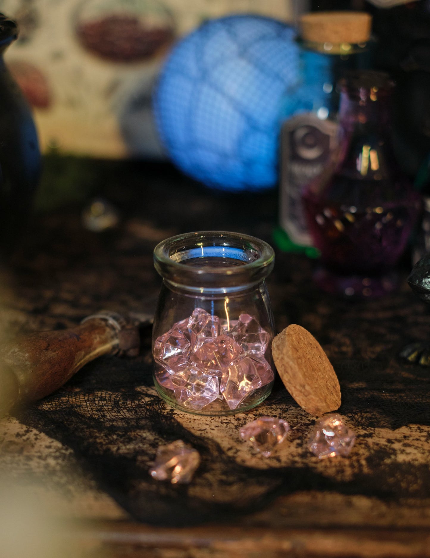 Розов кристален ефект камъни 100 gr