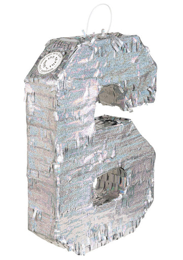 Сребърна холографска пинята, номер 6, 40 x 28 x 8 cm да запълня