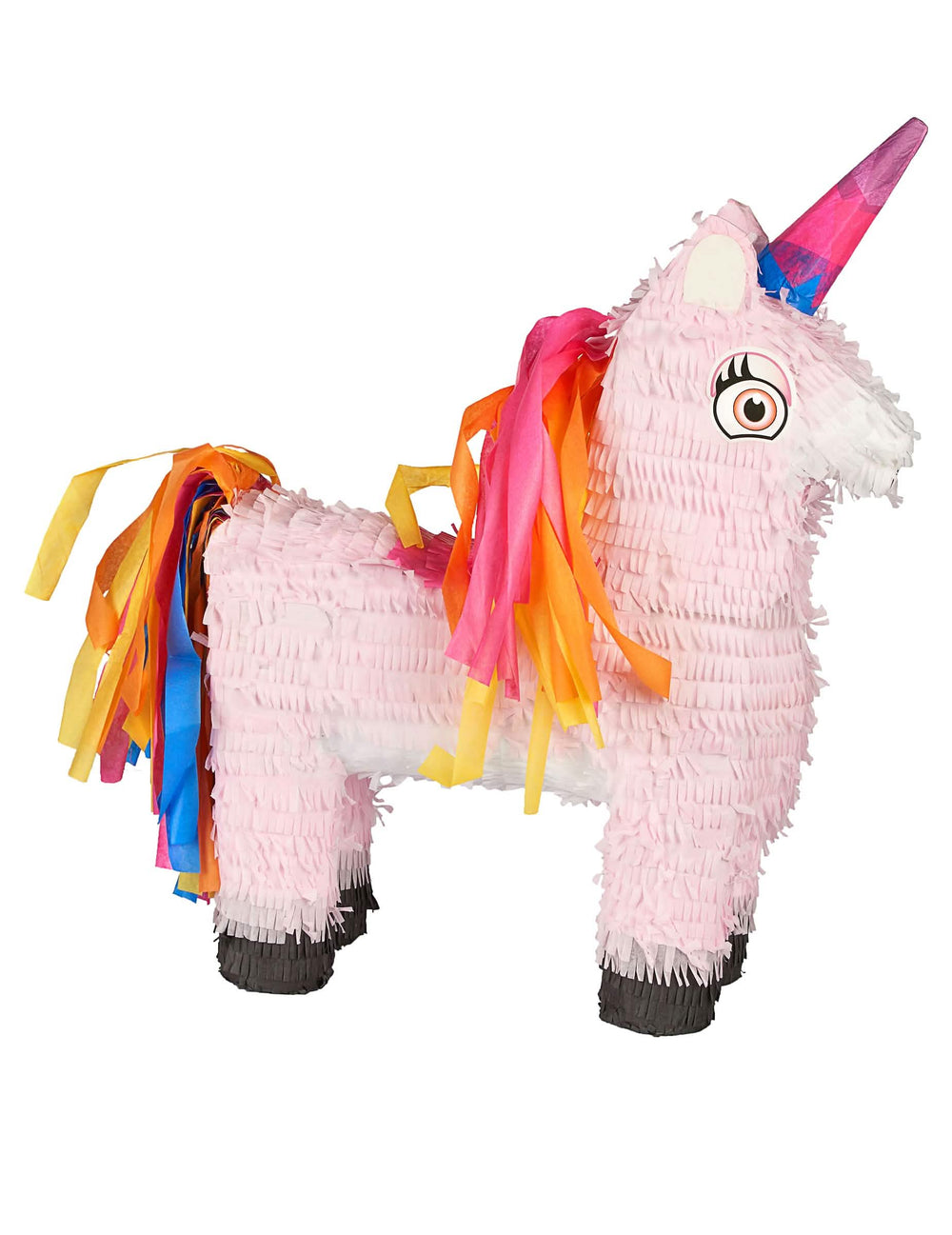 Пиñata еднорози за дете розов с многоцветна грива и опашка