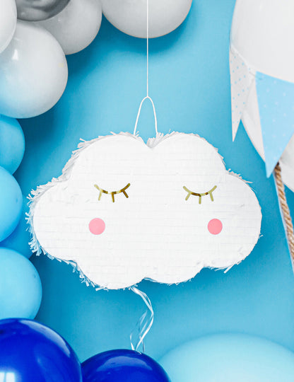 Пинята "Бял облак" с конци, 50 x 32 cm