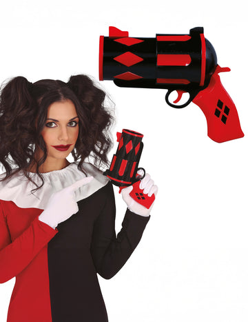 Червен и черен пистолет за арлекин