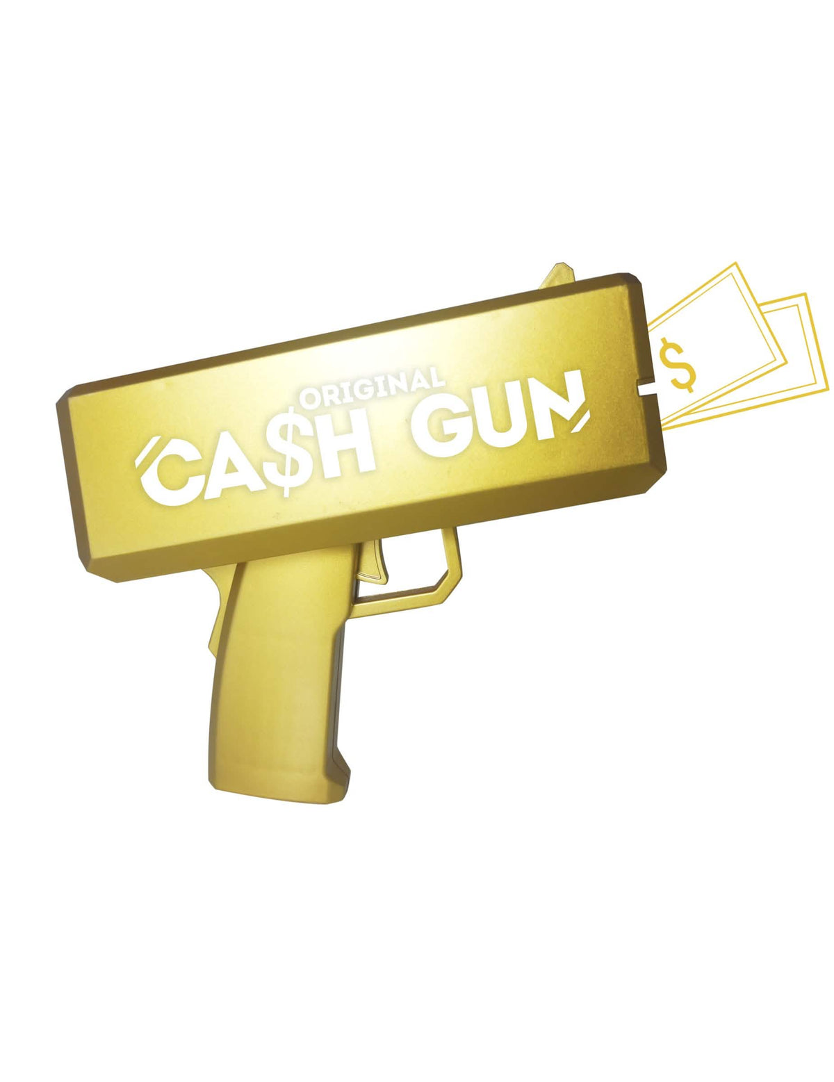 пистолет разпръсквач на банкноти Cash Gun за възрастен златен