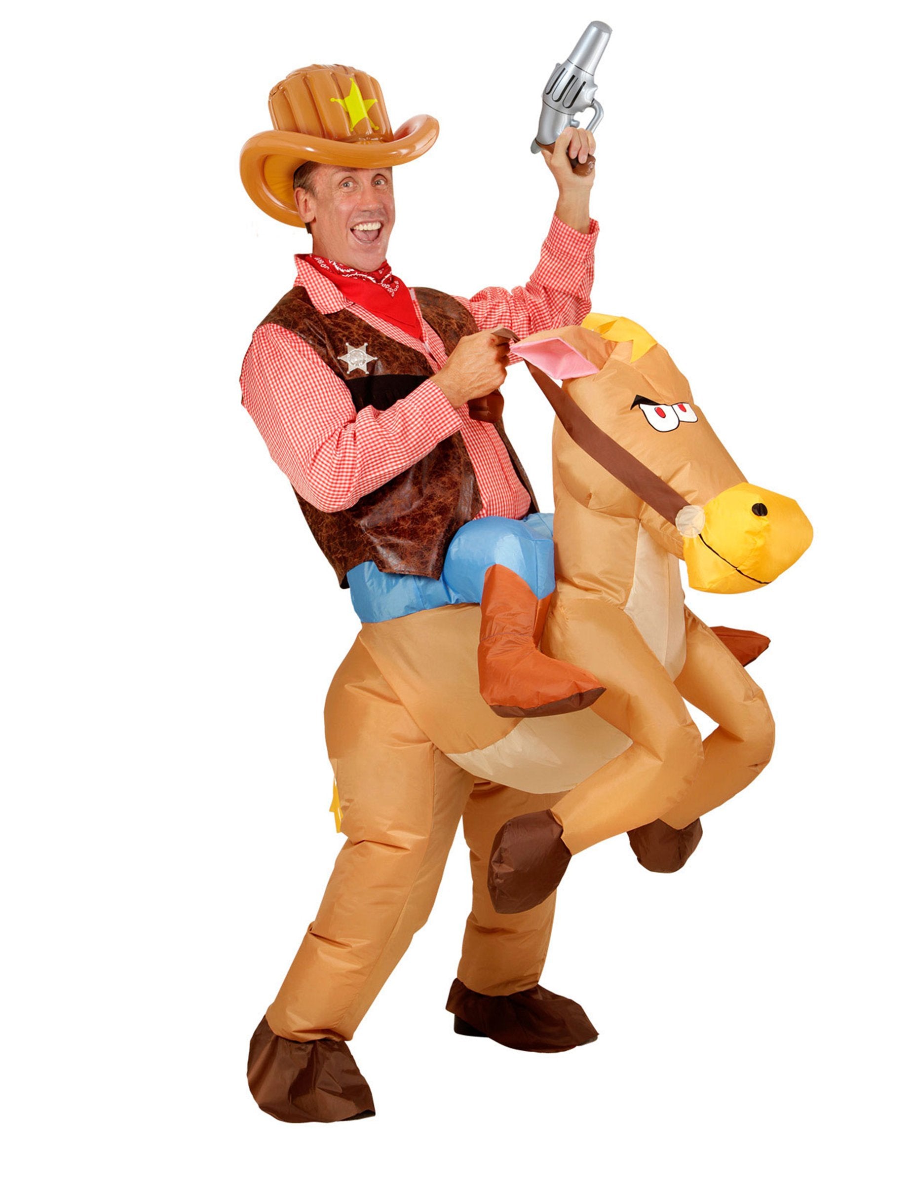 Mise en situation du pistolet gonflable de cowboy